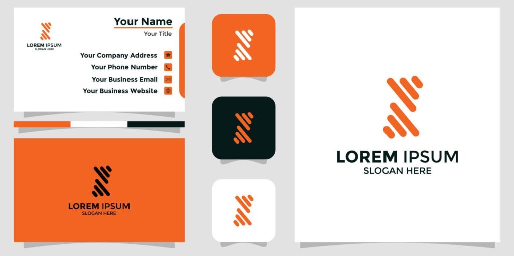 letter S logo and branding card Stock Free