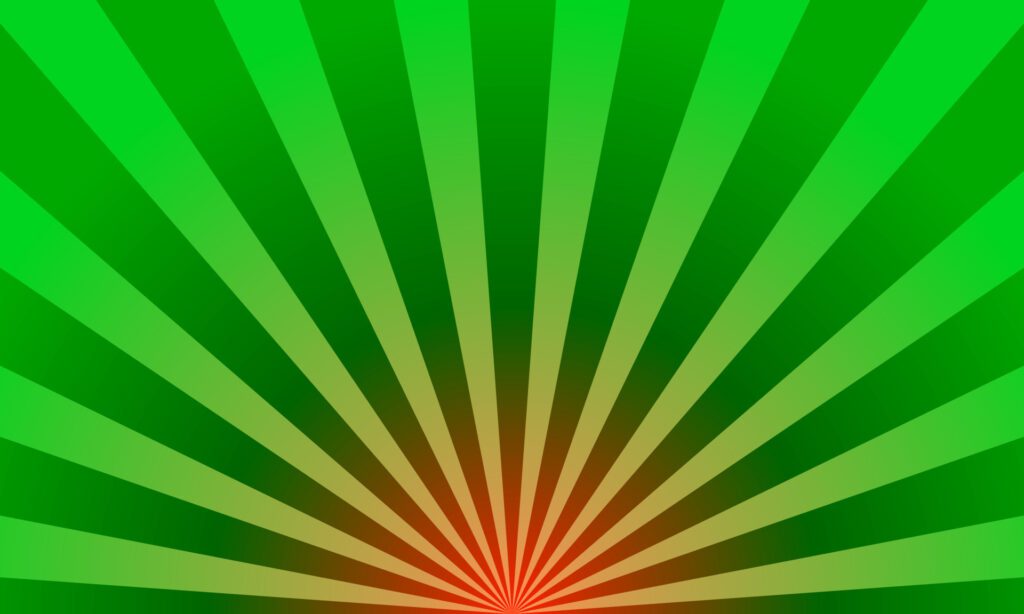 green sunburst abstract background. japan, background, green, sun, light, sunrise, pattern, japanese, effect, beam, vector, comic, sunburst Free Vector