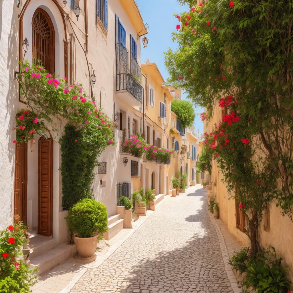 ROMANTIC MEDITERRANIAN STREET by by @ai_generated