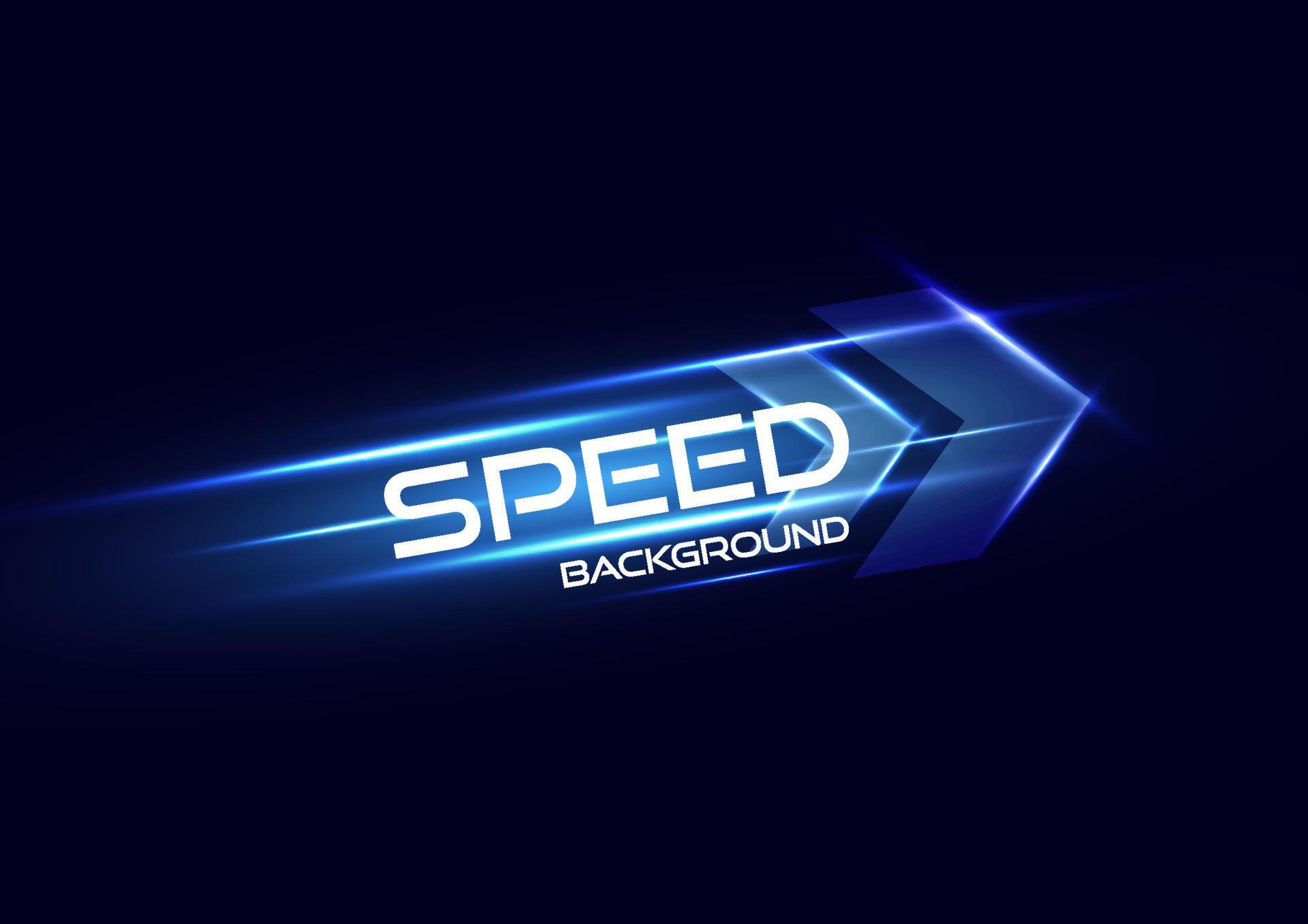 Abstract modern speed light arrow effect on black background vector illustration. Stock Free