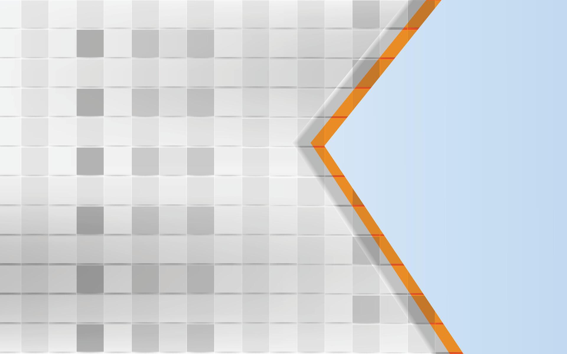 White and orange checkered background with a blue arrow Stock Free