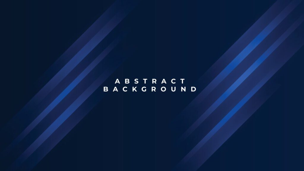 Abstract Futuristic dark blue background with glowing light effect. Stripe diagonal lines light on dark blue space. Vector illustration Free Vector