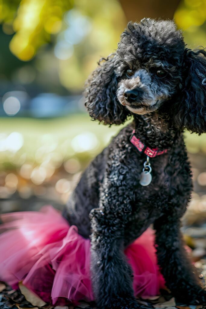 Tutu Twirls Poodle Glamour Unleashed in the Park Free Photo