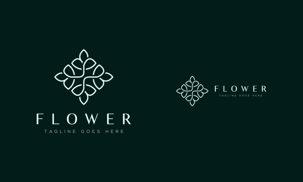 Flower Logo abstract Beauty creative symbol Stock Free