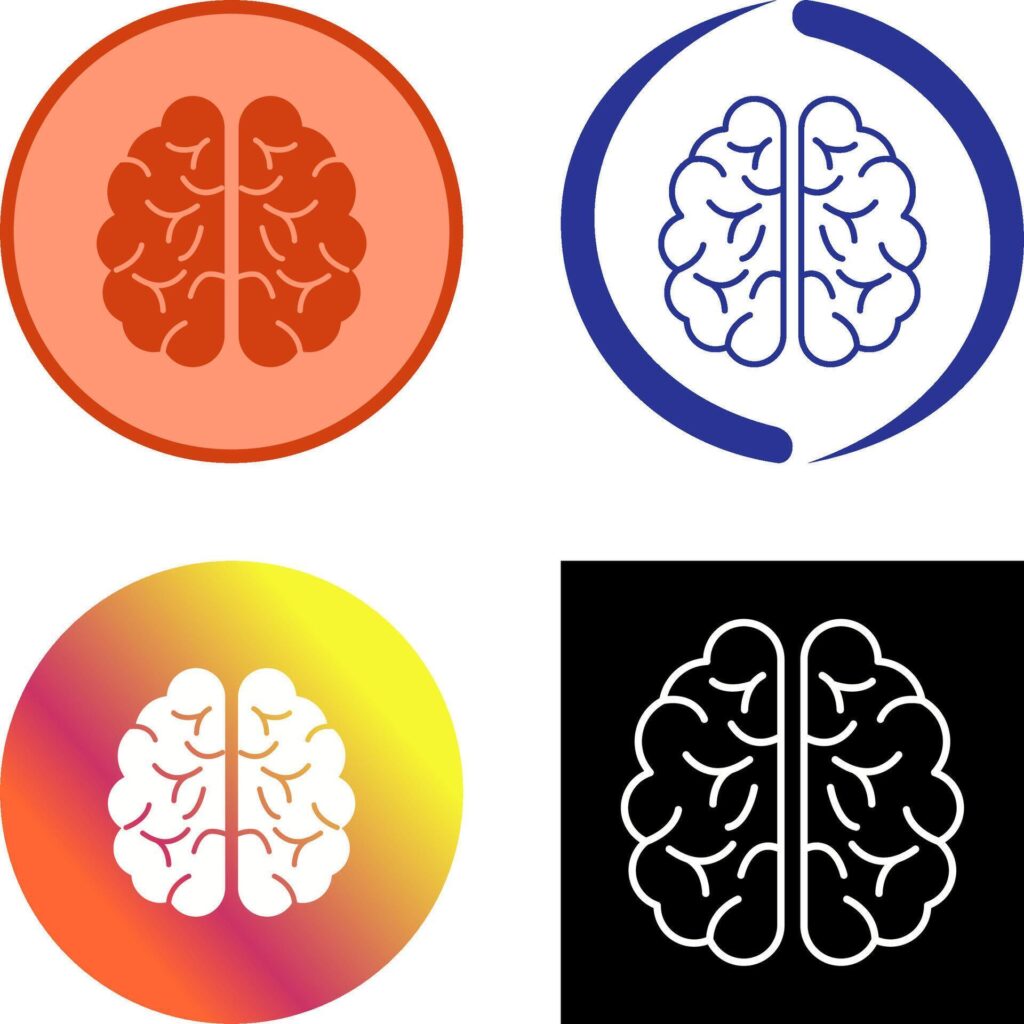 Brain Icon Design Stock Free