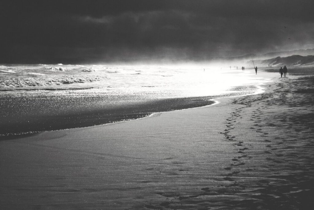 Walking On The Beach Stock Free