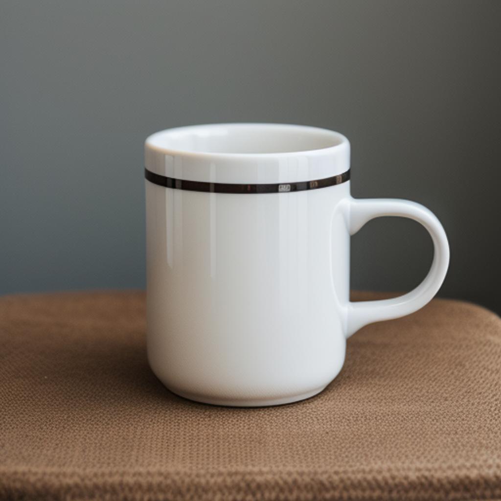 White coffee mug by by @ai_generated