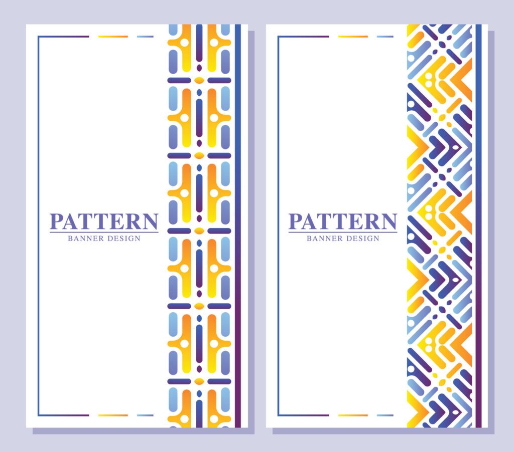 colorful abstract pattern vertical banner Free Vector and Free SVG