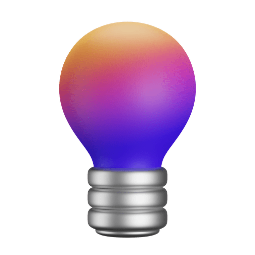 Idea, lightbulb, bulb 3D illustration