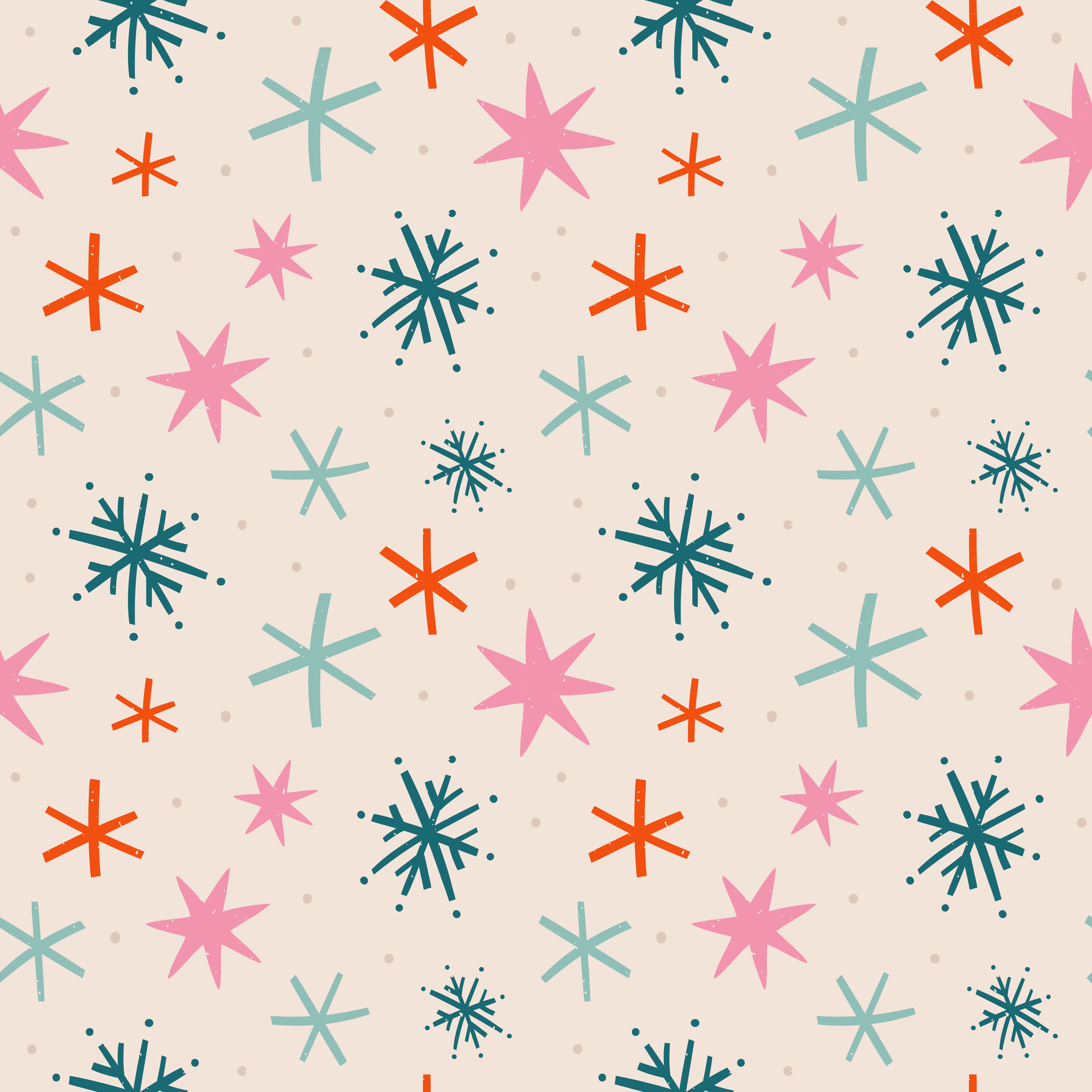 Winter seamless pattern with snowflakes Free Vector