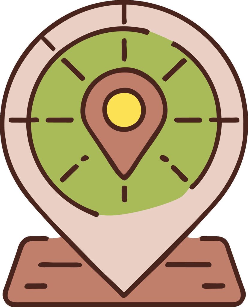 Map pin icon, simple, beautiful Stock Free