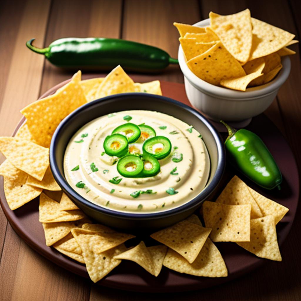 Jalapeno white queso with by @ai_generated