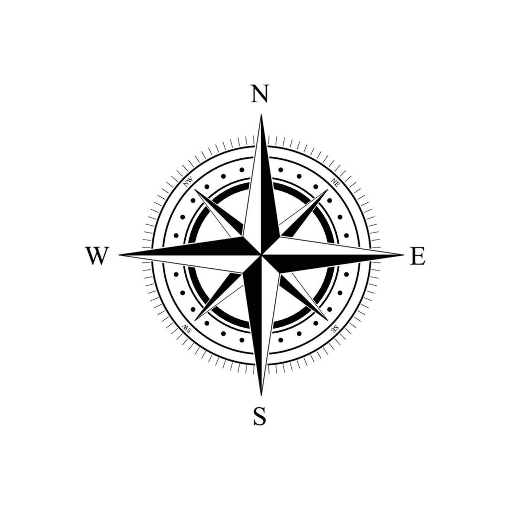 Logo compass icon Stock Free