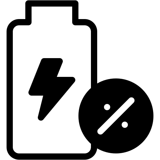 Percentage, electronics, battery icon
