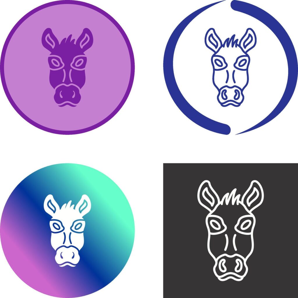 Donkey Icon Design Stock Free