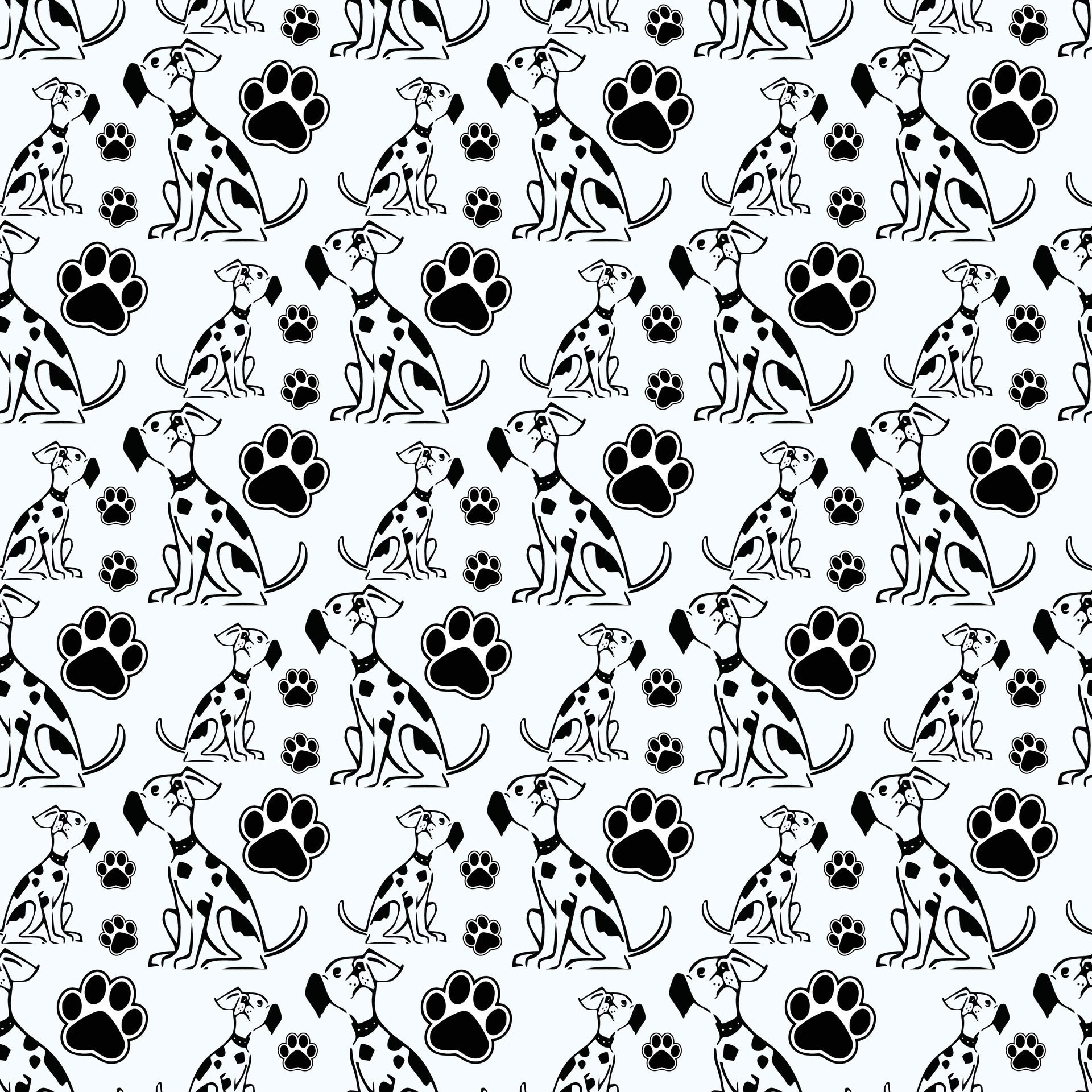 Dalmatian Seamless Pattern Design Free Vector