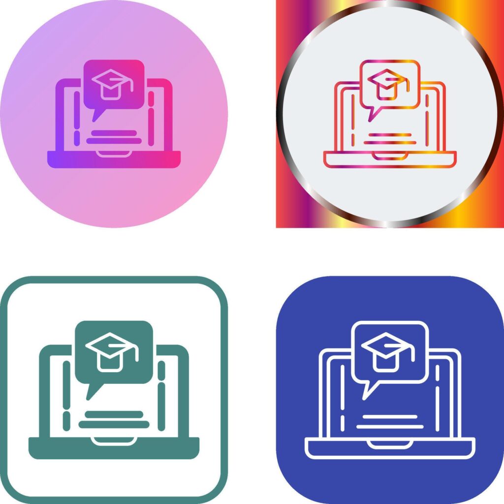 E Learning Icon Design Stock Free