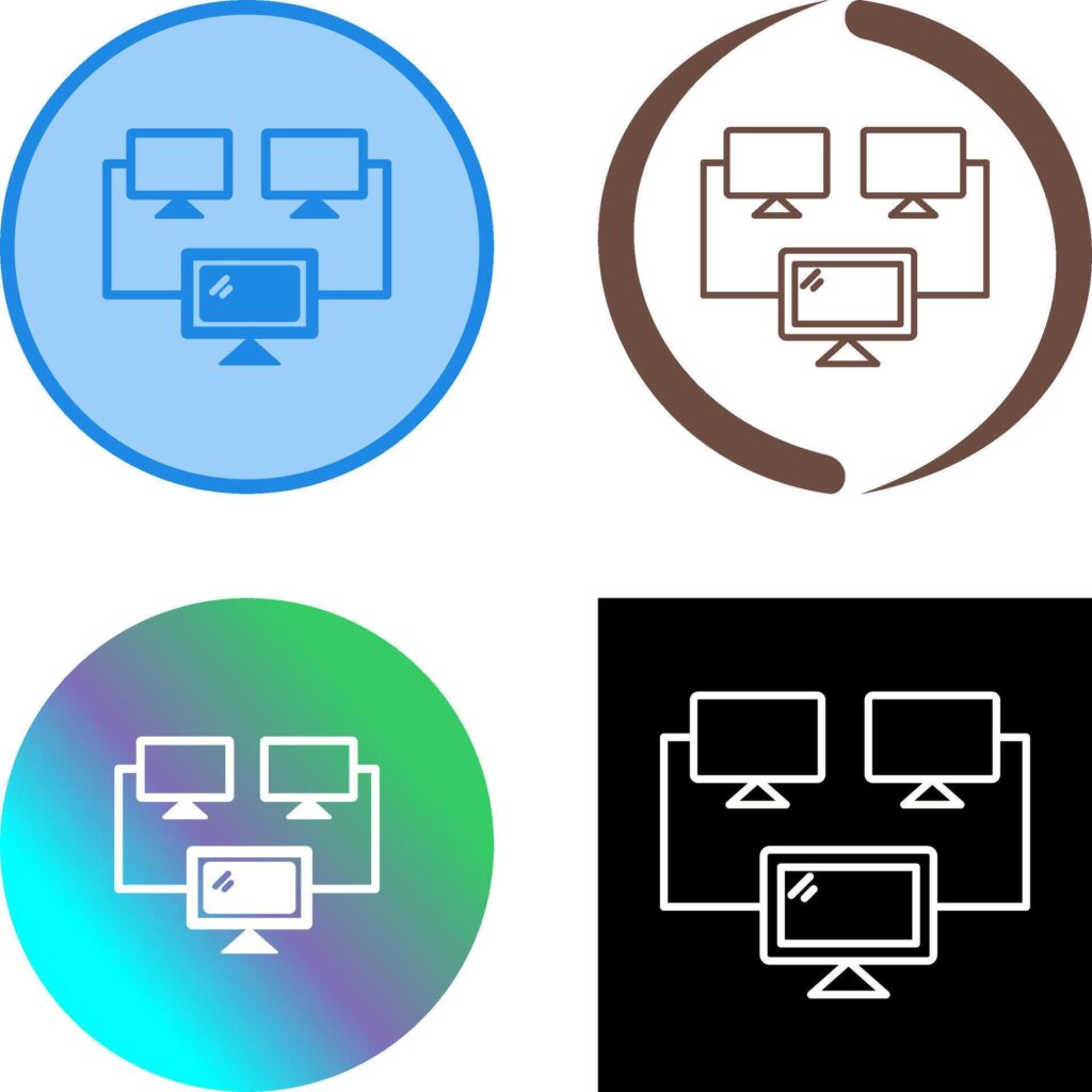 Connected Systems Icon Design Stock Free