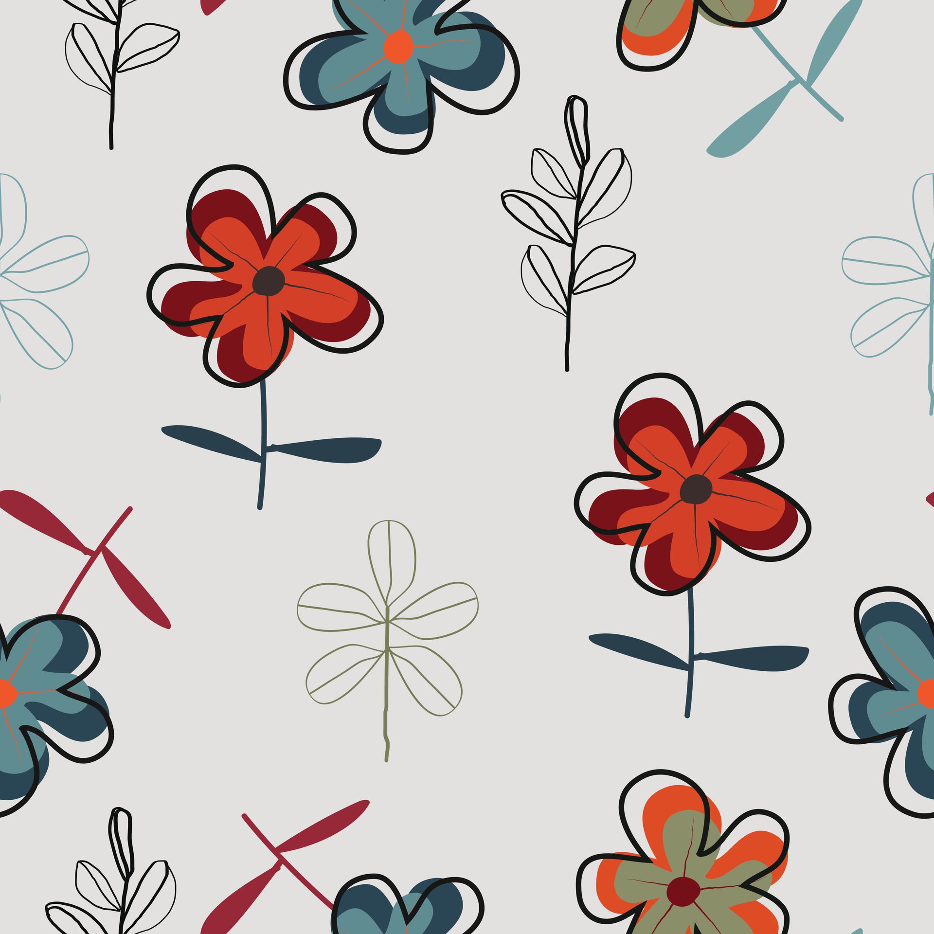 Abstract floral surface pattern seamless background Free Vector