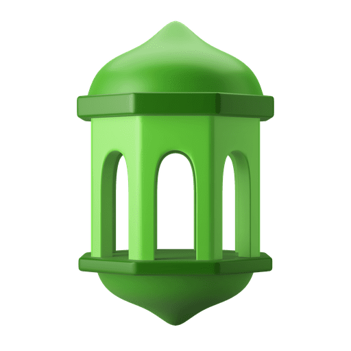 Lantern, arabian, light 3D illustration