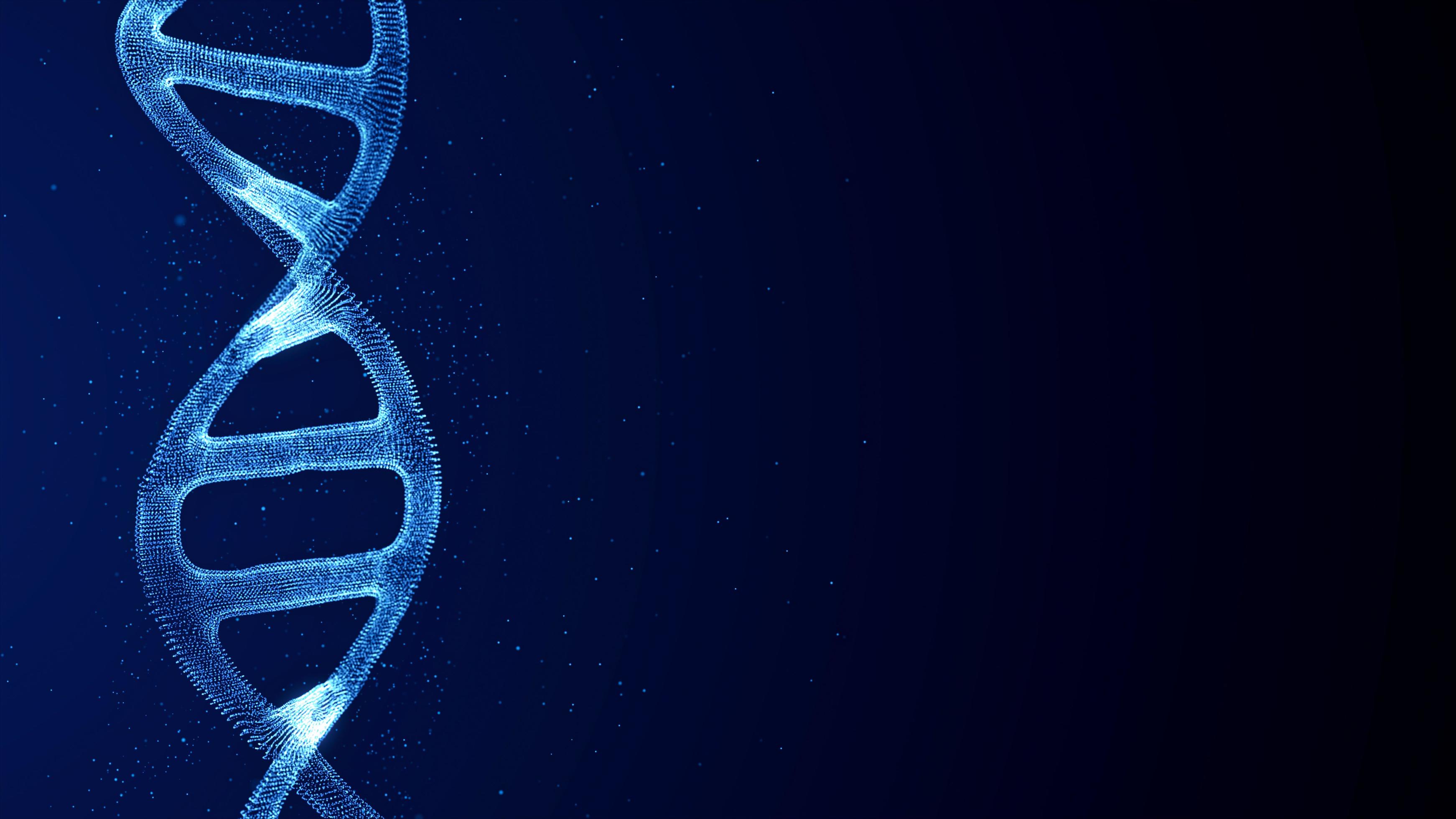 DNA structure in dark background. Science and medicine concepts. Stock Free