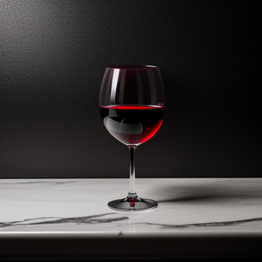 Red wine glass with by @ai_generated