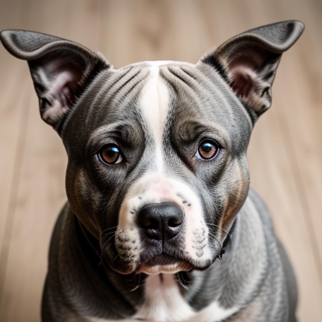 Cane amstaff grigio e by @ai_generated