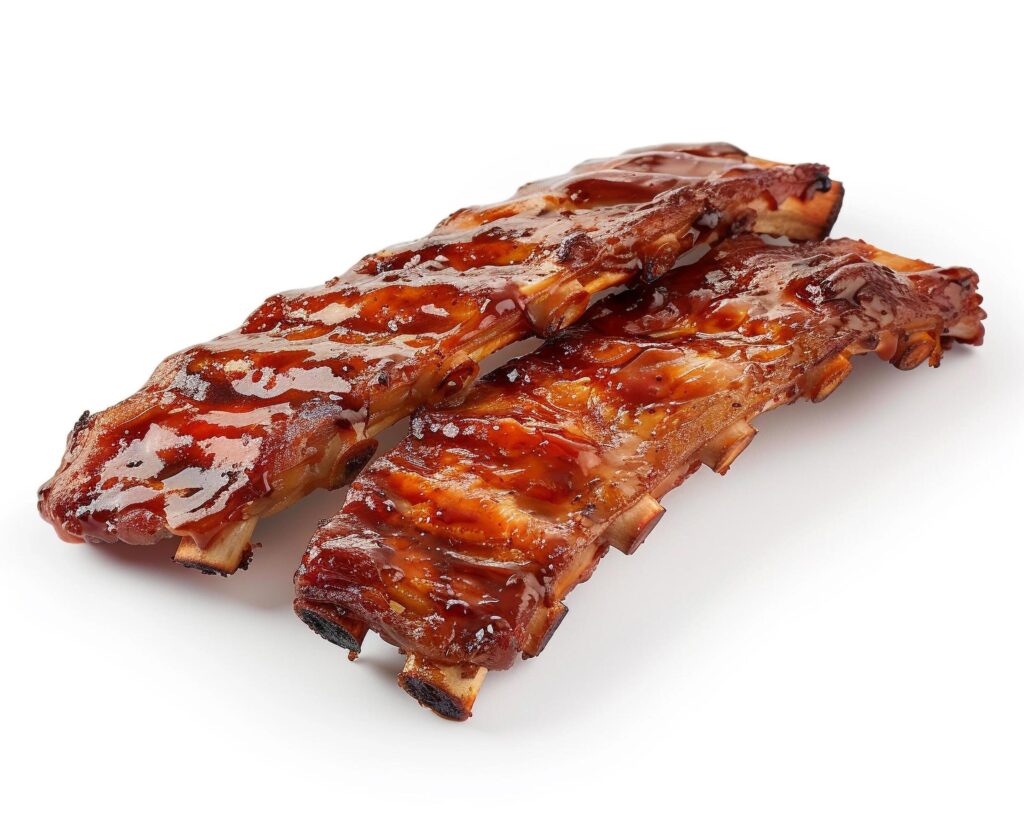 two ribs on a white background Stock Free