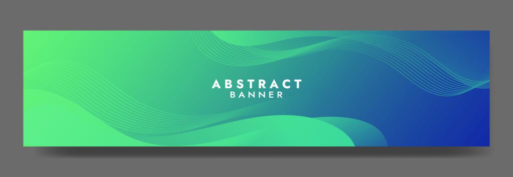 Abstract Green Fluid Wave Banner Template Free Vector