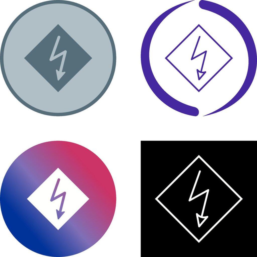 High Voltage Icon Design Stock Free