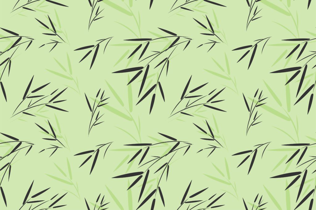 Seamless Bamboo Leaf Pattern Free Vector