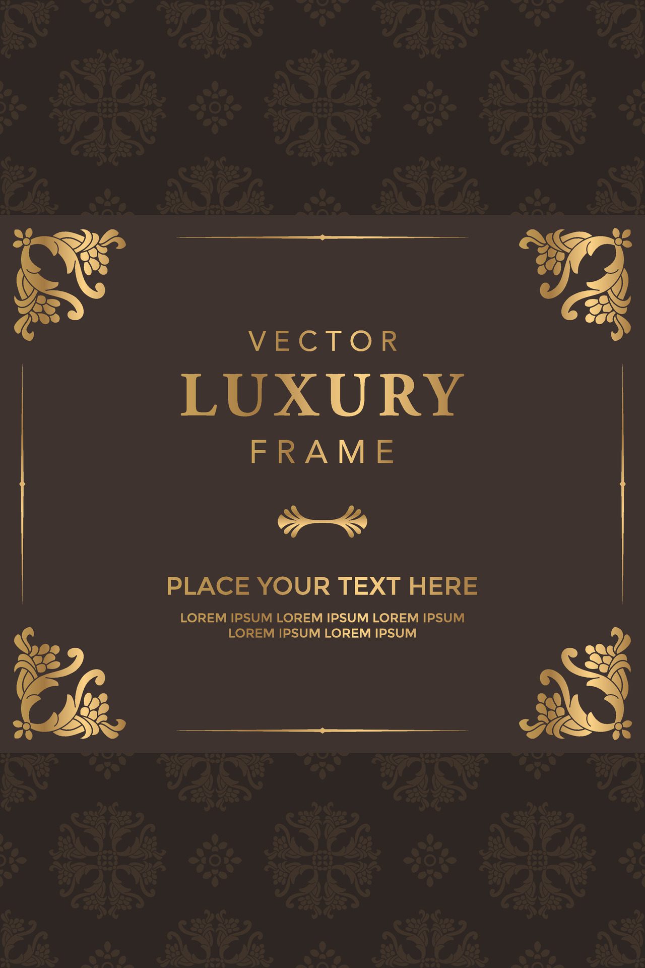 Luxury Seamless Pattern frame border Design Template Free Vector