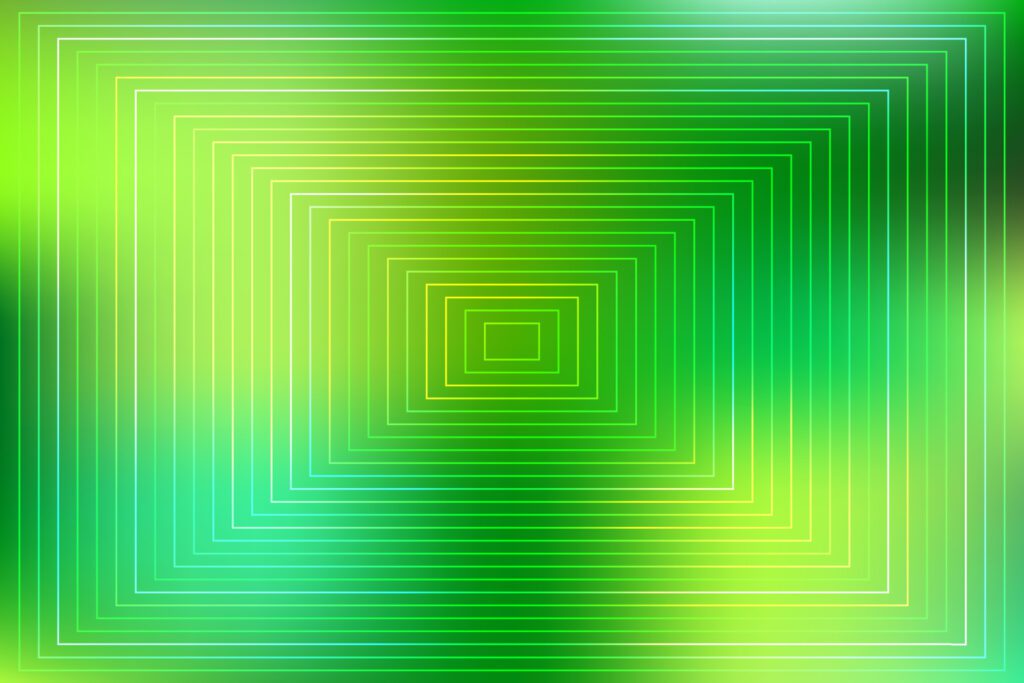 Pattern with geometric elements in green tones abstract gradient background Free Vector