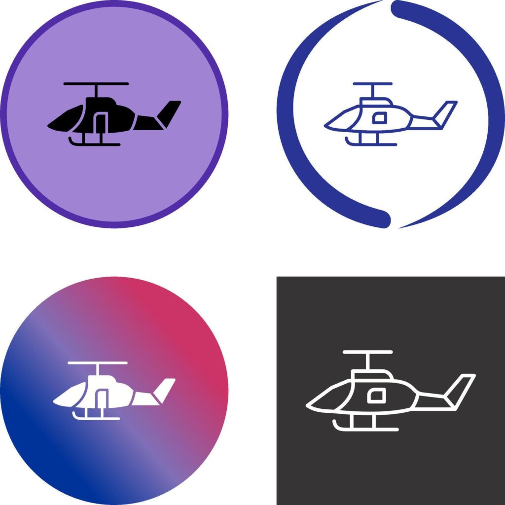 Military Helicopter Icon Design Stock Free