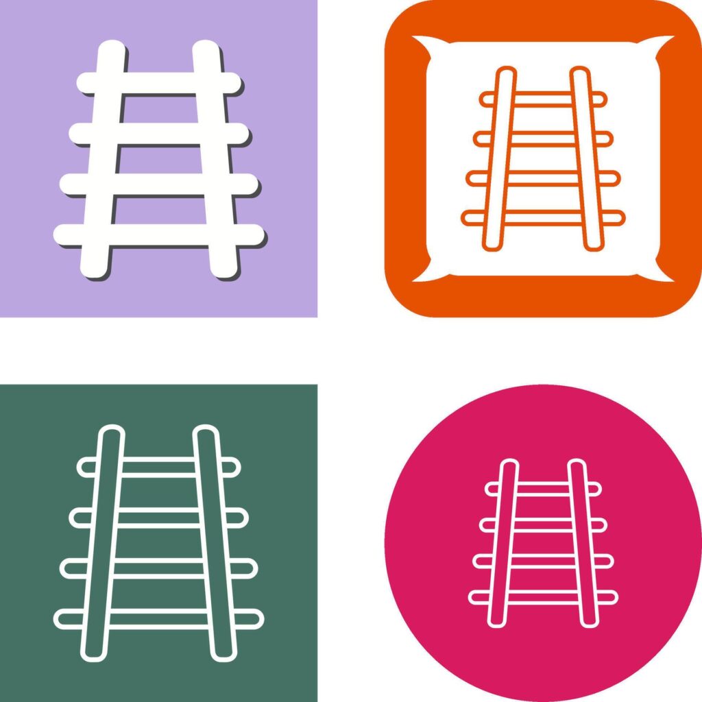 Train Tracks Icon Design Stock Free