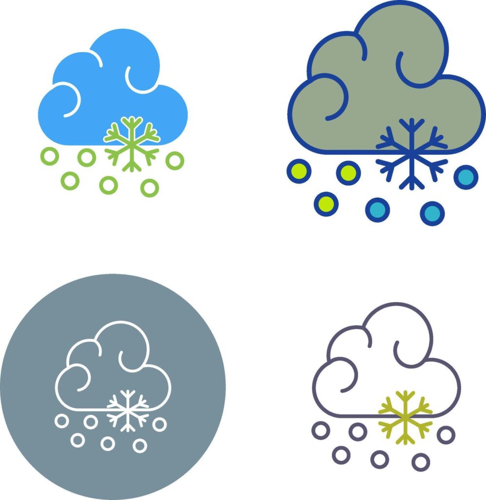 Snow Fall Icon Design Stock Free