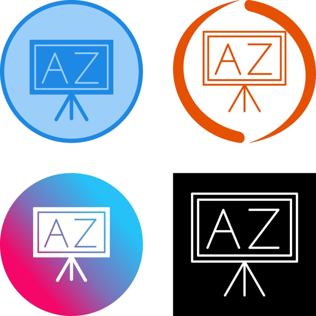 From A To Z Icon Design Stock Free