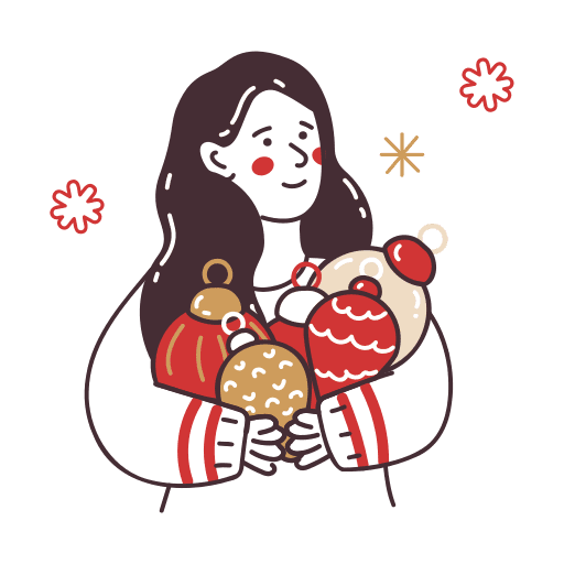 Christmas, decorations, winter illustration