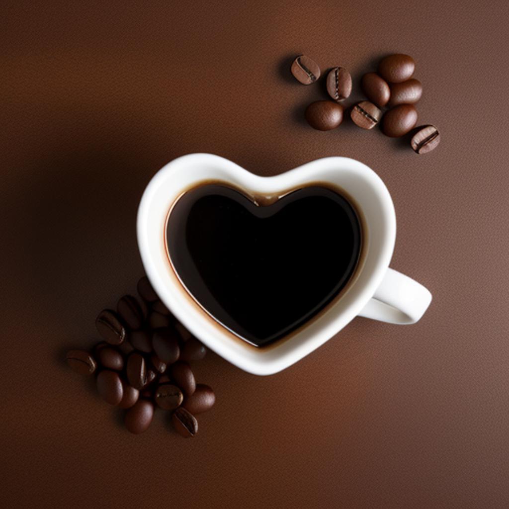 Heart with coffeee beans by @ai_generated