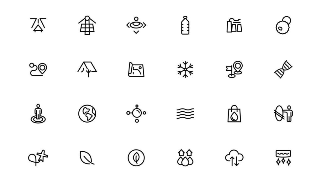 Ecology icons set. Nature icon. Eco green icons.Outline icon . Stock Free