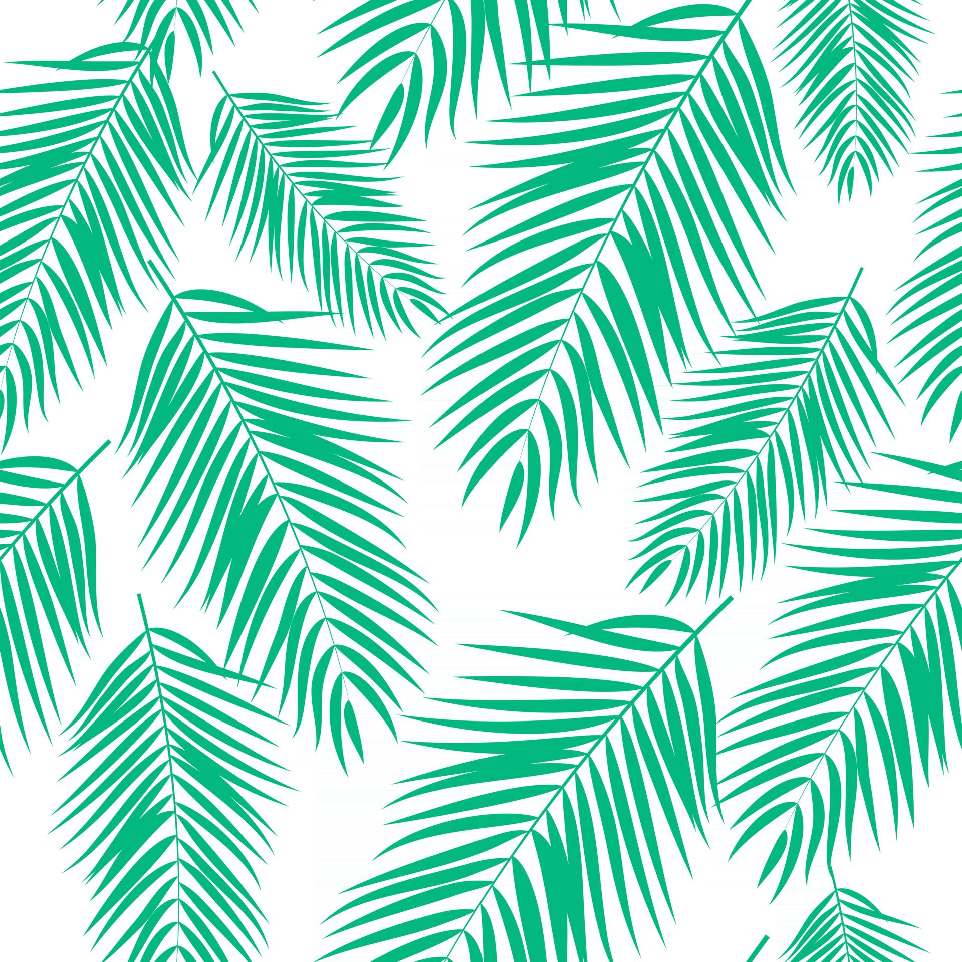 Beautiful Palm Tree Leaves Silhouette. Seamless Pattern Background Vector Illustration Free Vector