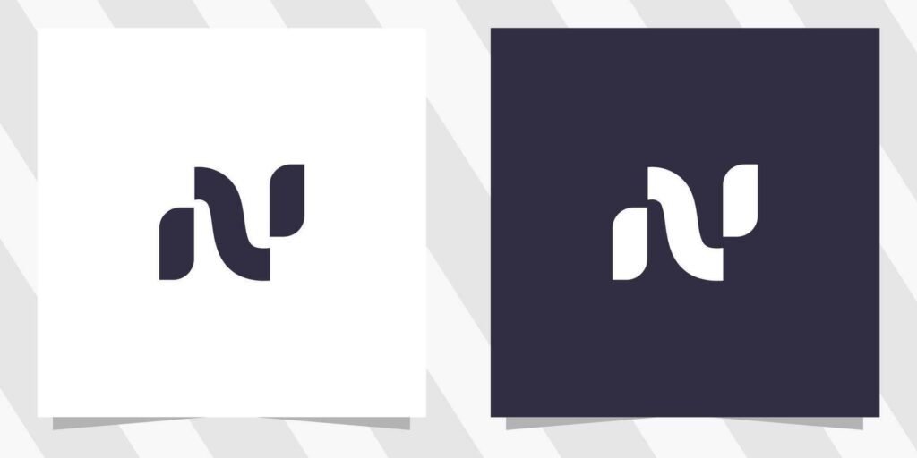 letter n logo design vector Stock Free