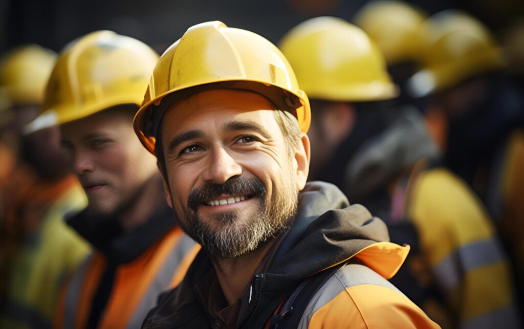 Caucasian young civil engineer man checking the status of machine industry of factory. Ai-Generated Free Photo