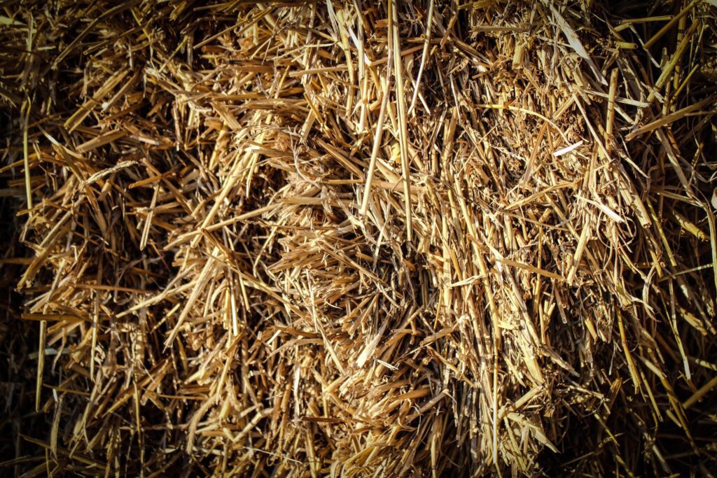 Abstract background bale of straw Stock Free