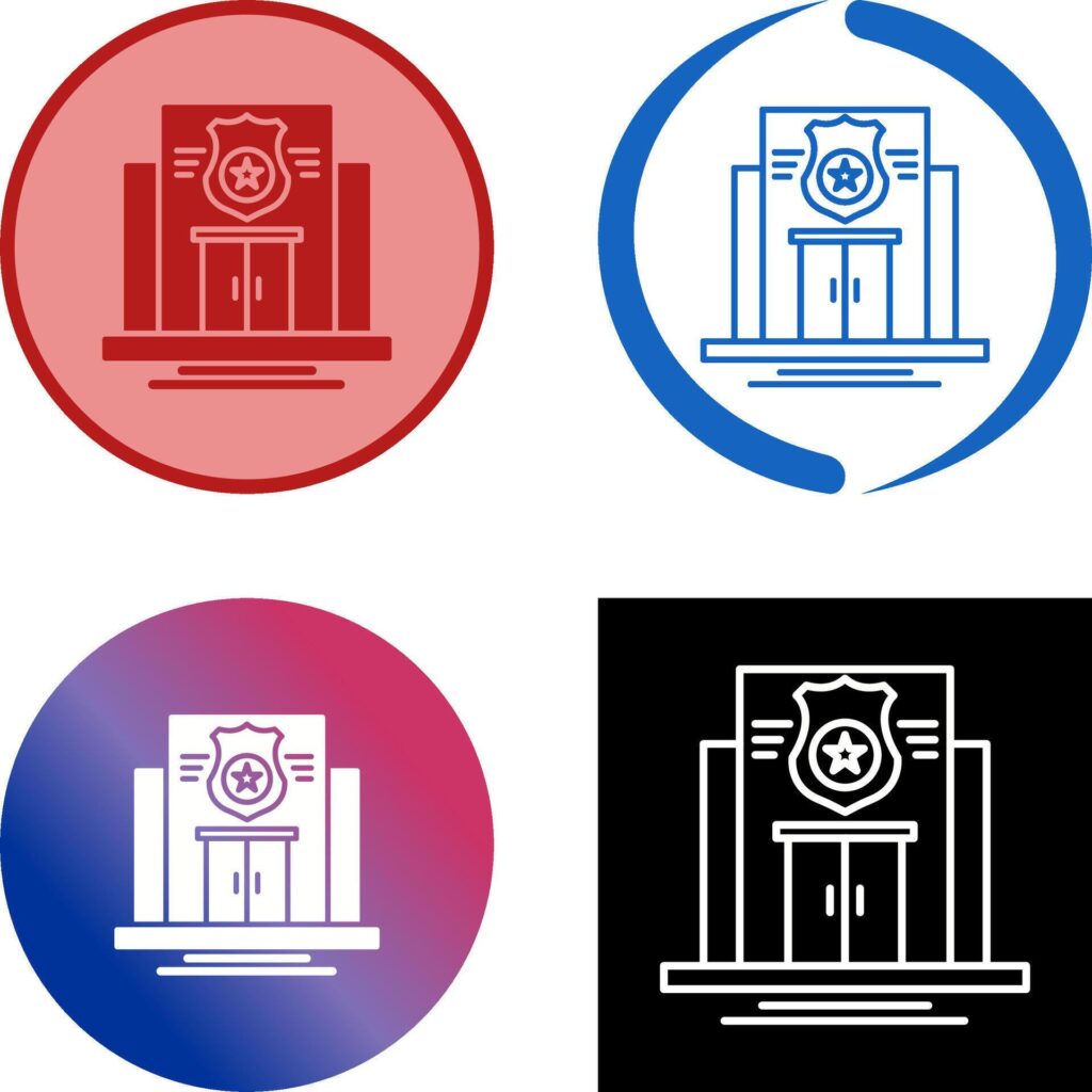 Police Station Icon Design Stock Free