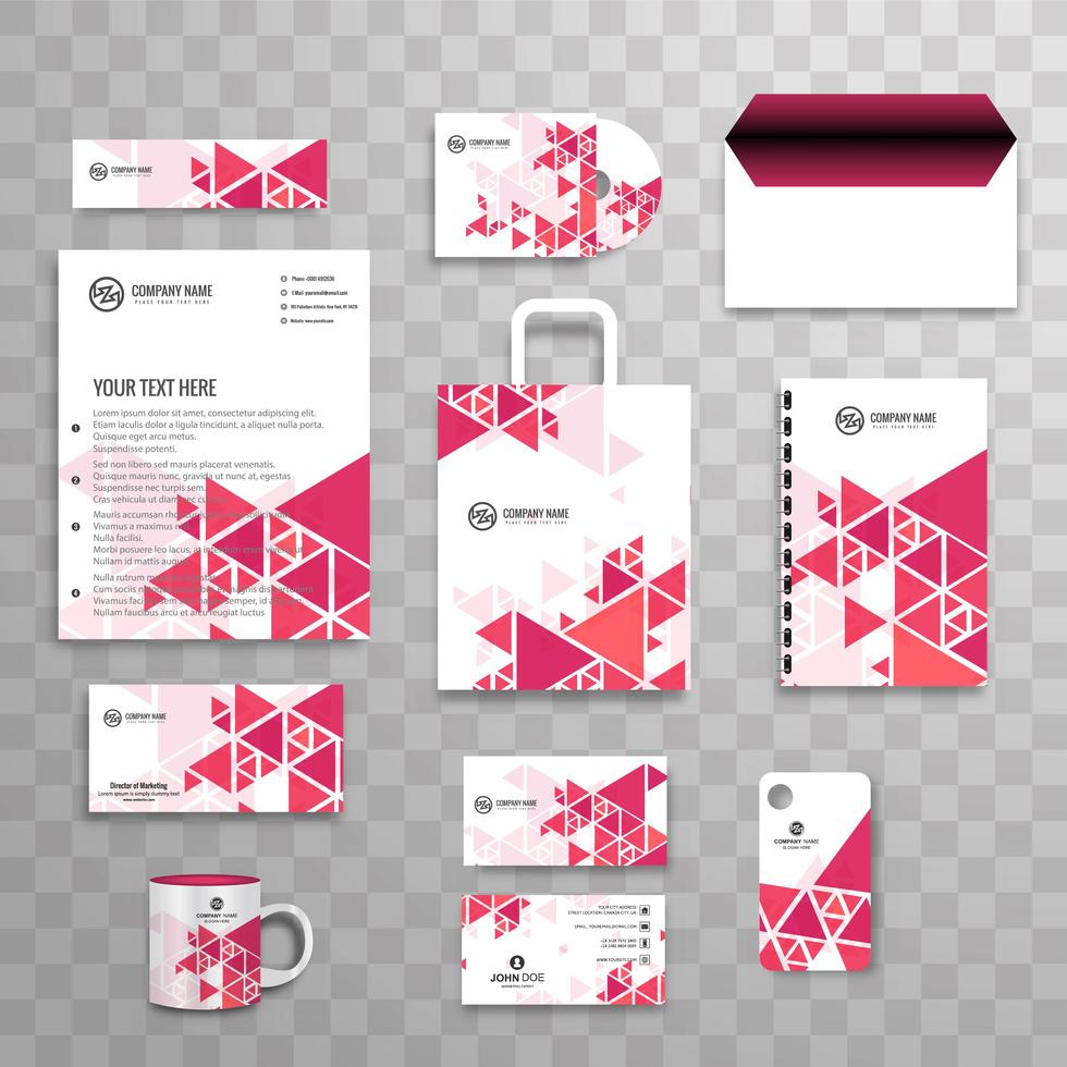 Modern business stationery set Stock Free