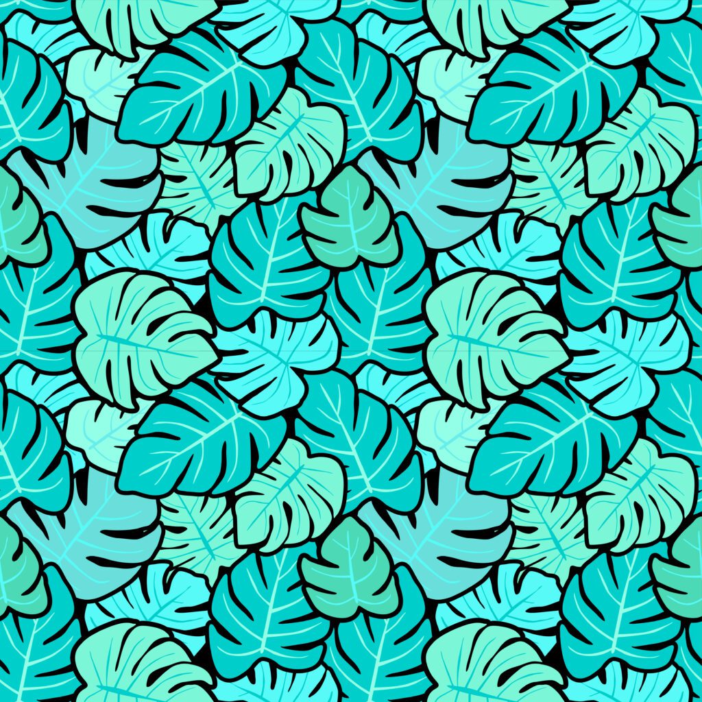 monstera seamless pattern Free Vector