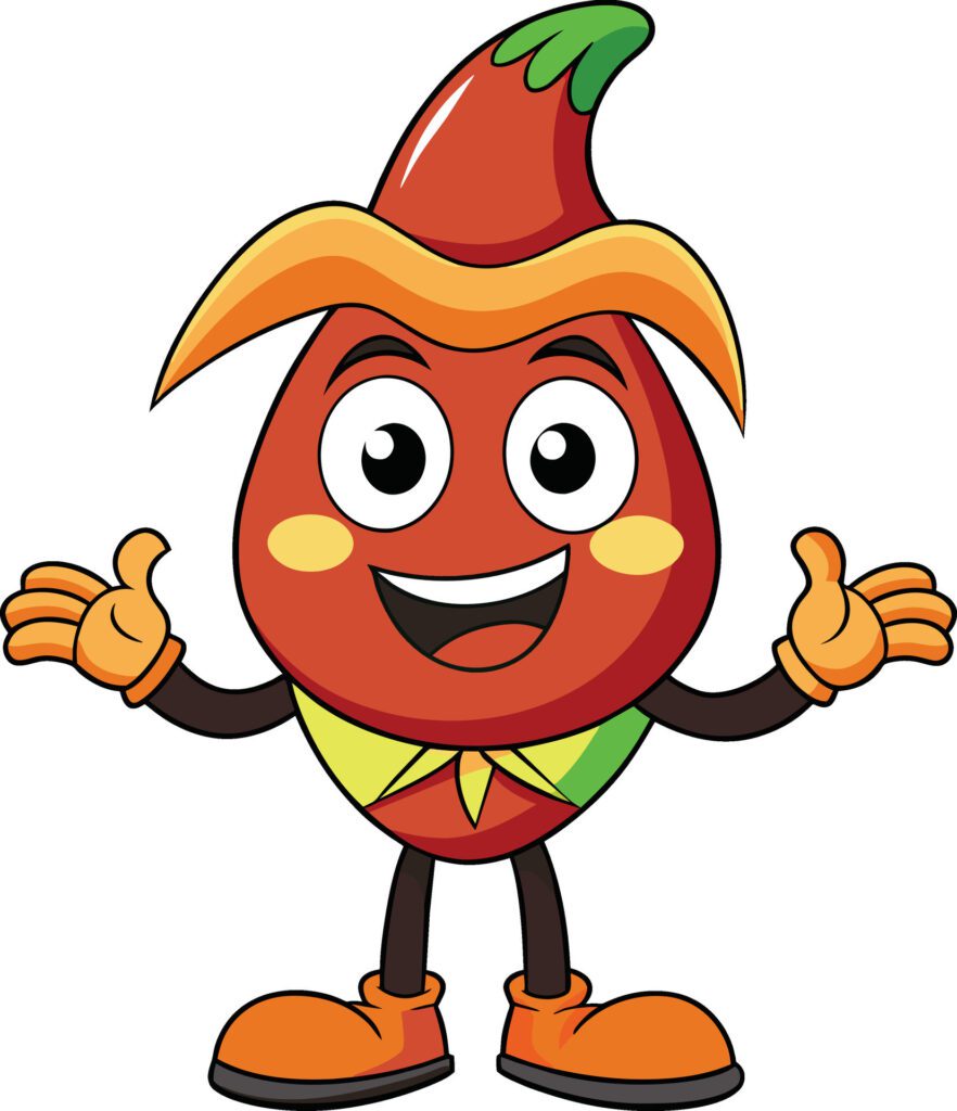 Chili Pepper Cartoon Mascot Character Isolated on White Background Free Vector