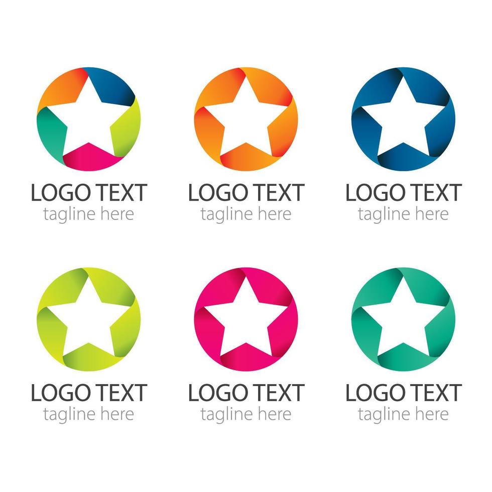 Colorful Star Logo Collection Stock Free