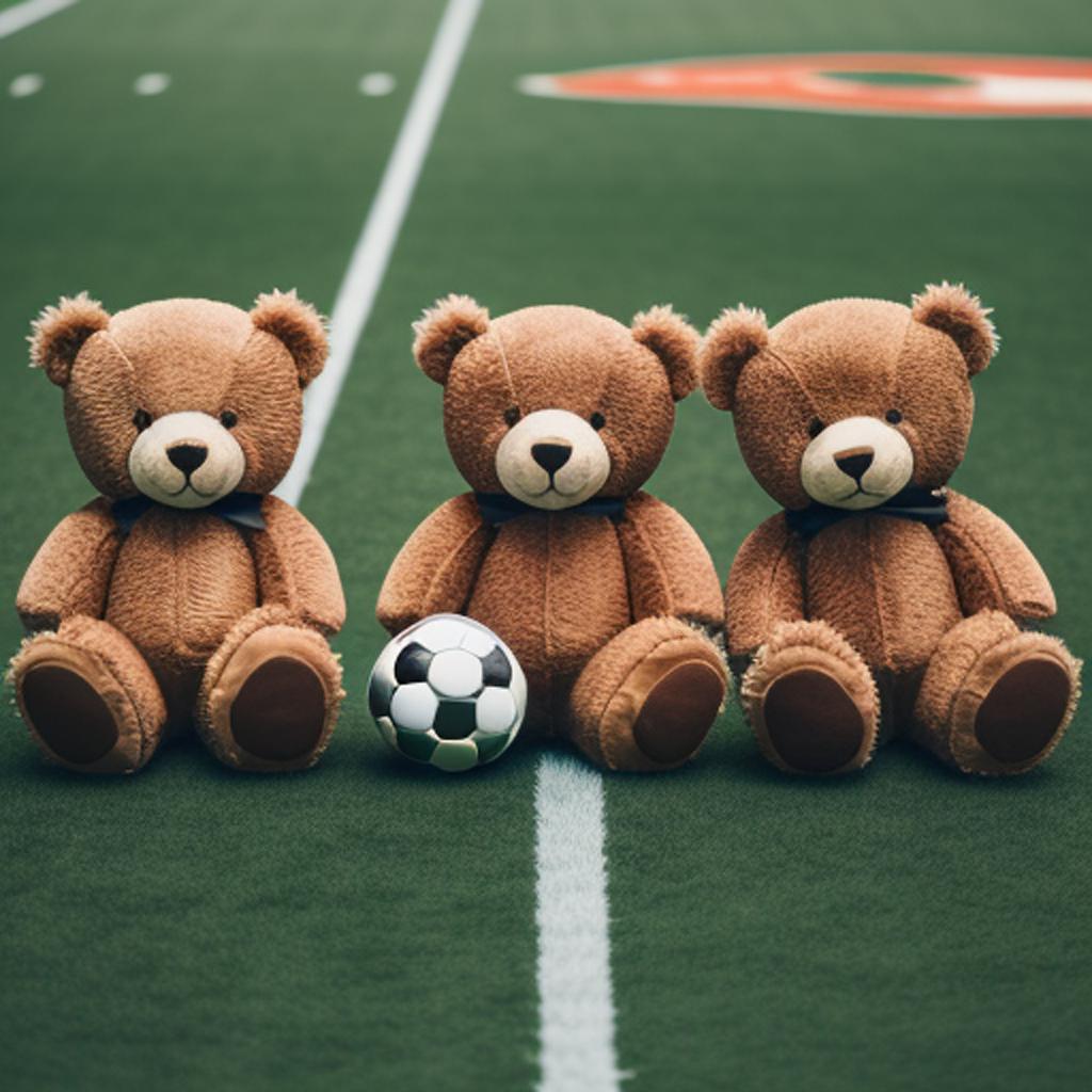 Teddybären spielen Fussball by by @ai_generated